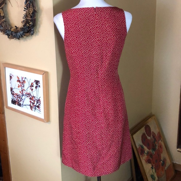 VTG Ann Taylor Size 4P 100% Silk PolkaDots TankDress Pretty Woman Valentine Vibe - Picture 3 of 13